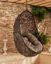 FLORINA Dark grey hanging chair