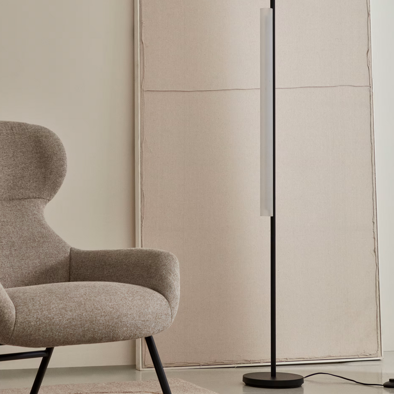 VAUXAL Podna lampa od metala i stakla