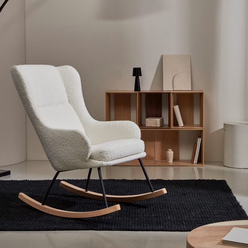 MAUSTIN Stolica na ljuljanje s čeličnom konstrukcijom i bukovim drvetom