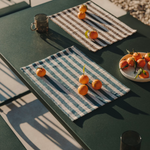 SOTIL Set of 2 Benches and Galvanized Steel Table with Green Finish