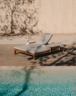 SONSAURA Dvostruka ležaljka izrađena od 100% FSC čvrstog drva eukaliptusa