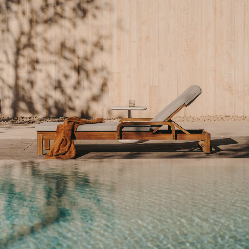 SONSAURA Ležaljka za sunčanje od punog drva eukaliptusa