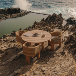 XORIGUER Chair in synthetic rattan and solid eucalyptus wood