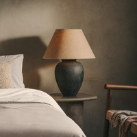 MERCADAL Ceramic table lamp in a black finish