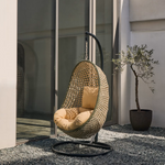 CIRA Hanging armchair with light/dark grey multicolour base