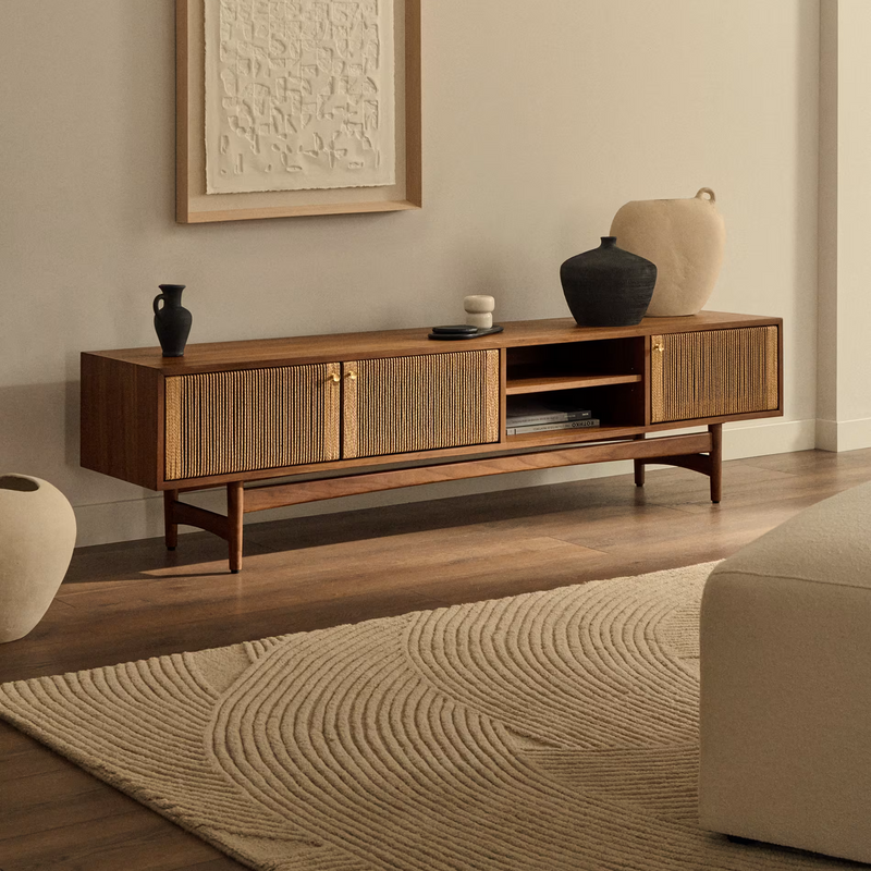 DOMM Bijeli vuneni tepih