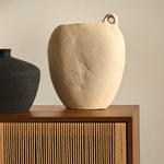 NETI white, papier mâché vase