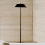 SAYRA Podna lampa izrađena od crnog mramora i metala u crnoj boji