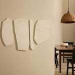 SILUNA Set of 4 wall decorations made of white papier-mâché
