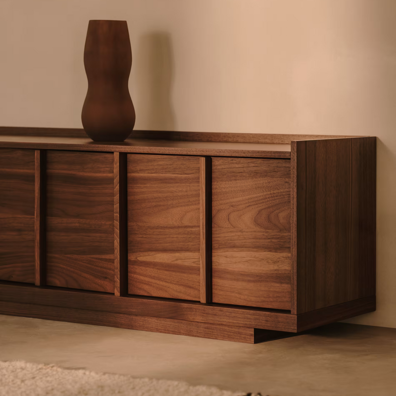 ONIX TV stalak s furnirom oraha u tamnoj boji, 200 x 45 cm