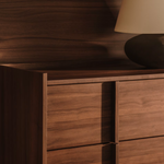 ONIX Komoda s 3 ladice, furnir oraha, tamna obrada, 100x78cm