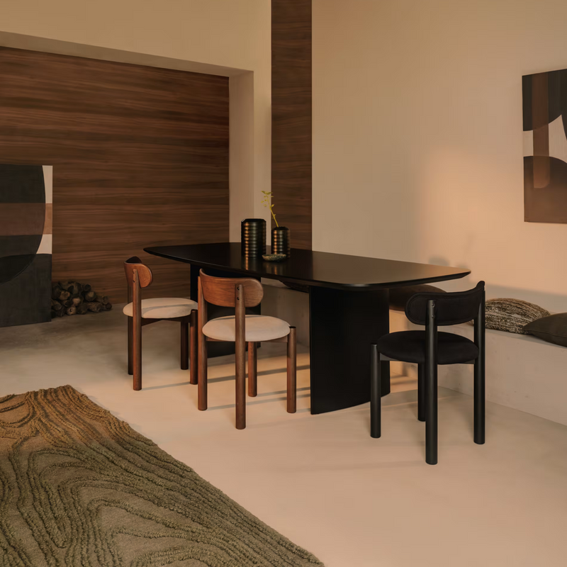 LITTO Crni, lakirani MDF stol