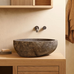 TETSU stone wash basin, Ø 40 cm