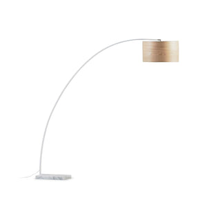 JUHE Podna lampa od jasenovog furnira od bijelog čelika i mramora