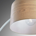 JUHE Podna lampa od jasenovog furnira od bijelog čelika i mramora