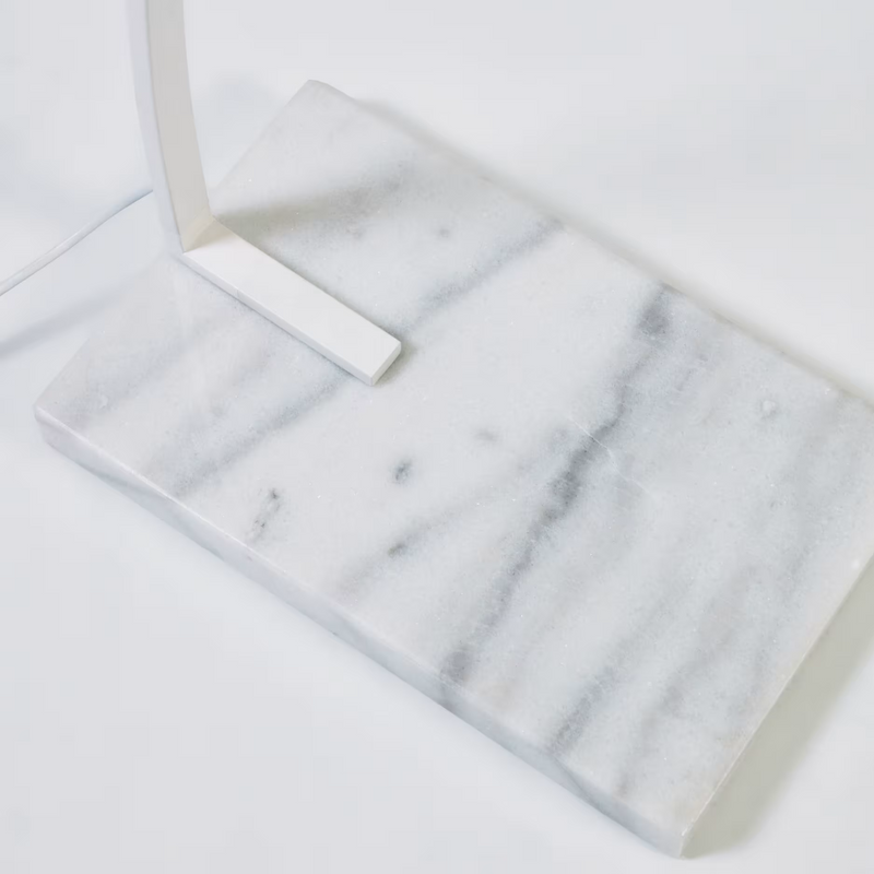 JUHE Podna lampa od jasenovog furnira od bijelog čelika i mramora