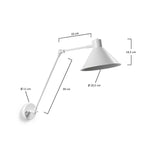 DIONE Čelična zidna lampa u bijeloj boji