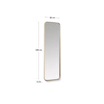 MARCO Zlatno metalno zidno ogledalo 30 x 100 cm