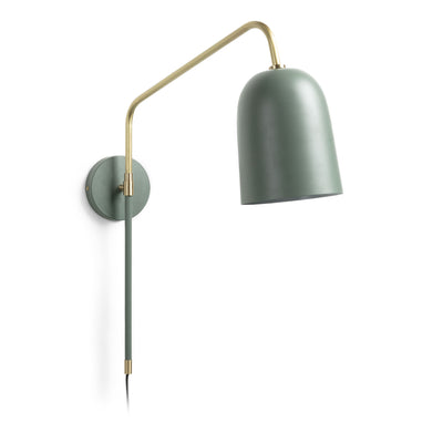 AUDRIE Wall light in steel with green painted finish