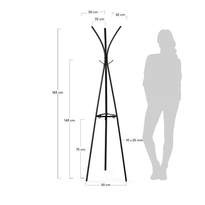 STEARN Vješalica za kapute 183 cm