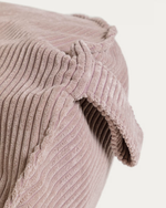 WILMA Pouffe in pink wide seam corduroy, Ø 80 cm