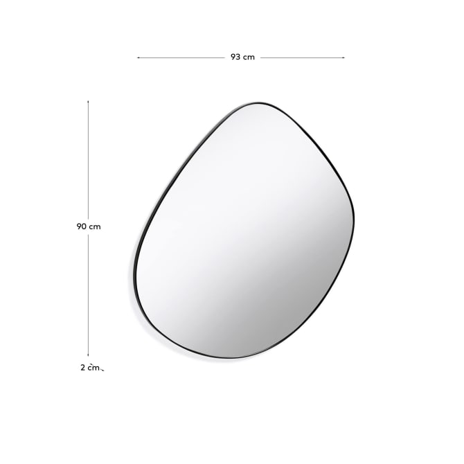 ANERA Steel mirror, 93 x 90 cm