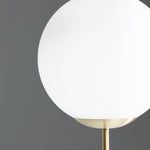 MAHALA Floor lamp in steel and frosted glass