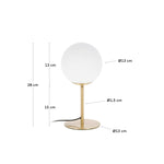 MAHALA Table lamp in steel and frosted glass