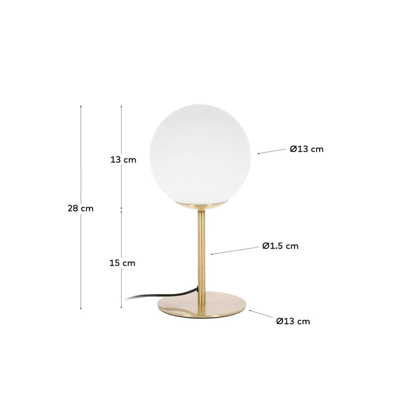 MAHALA Table lamp in steel and frosted glass