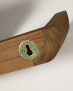 SHAMEL set of 2 solid teak shelves 50 x 5 cm