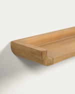 SHAMEL set of 2 solid teak shelves 50 x 5 cm