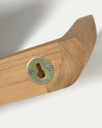 SHAMEL set of 2 solid teak shelves 50 x 5 cm