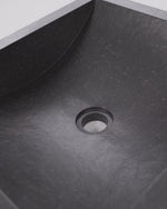 DELINA Square countertop washbasin in white terrazzo