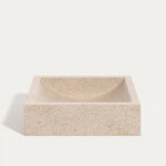 DELINA Square countertop washbasin in black terrazzo