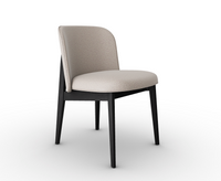 ABREY Wooden chair with upholstered seat and backrest