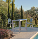 CURACAO Outdoor semistool with back