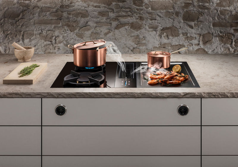 Pro Tepan stainless steel grill with 2 cooking zones