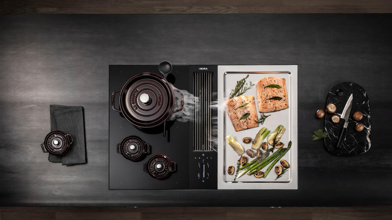 Pro Tepan stainless steel grill with 2 cooking zones