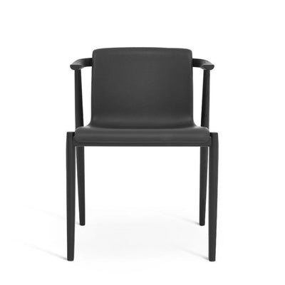 BAI LU Chair with leather upholstery