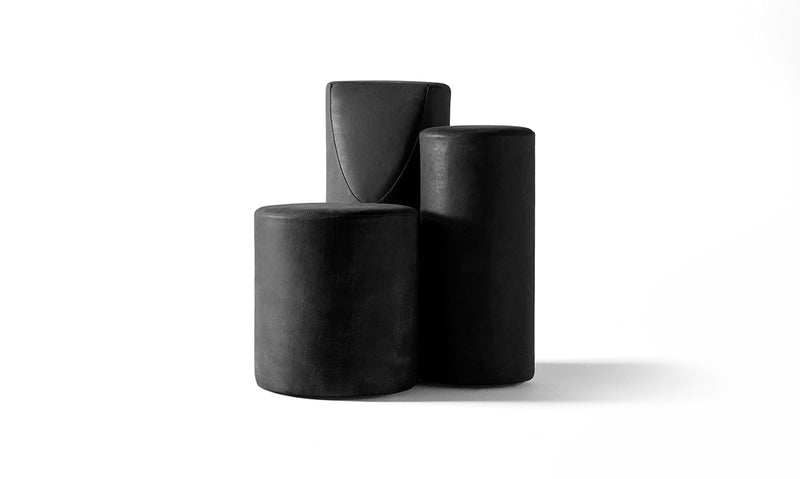 B.DUO B.TRI Armchair composed of two or three cylinders of different heights