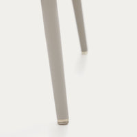 YUNIA Chair in beige with steel legs in a painted beige finish