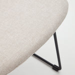 ZAHARA Chair in beige with steel legs in a black finish