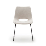 ZAHARA Chair in beige with steel legs in a black finish