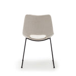ZAHARA Chair in beige with steel legs in a black finish