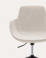 TISSIANA Desk chair with matt black finish