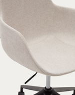 TISSIANA Desk chair with matt black finish