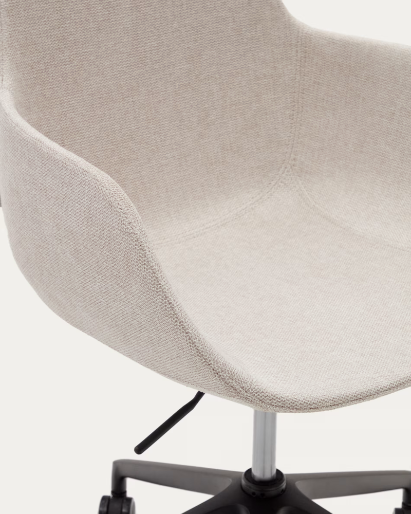 TISSIANA Desk chair with matt black finish