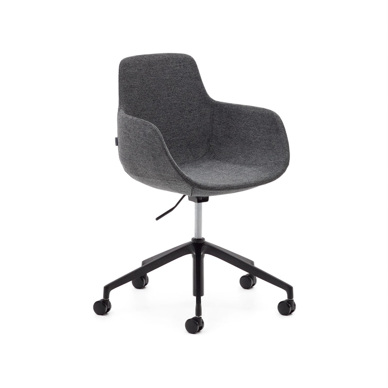 TISSIANA Desk chair with matt black finish