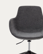 TISSIANA Desk chair with matt black finish