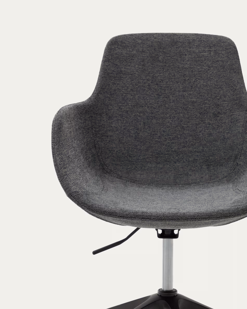 TISSIANA Desk chair with matt black finish